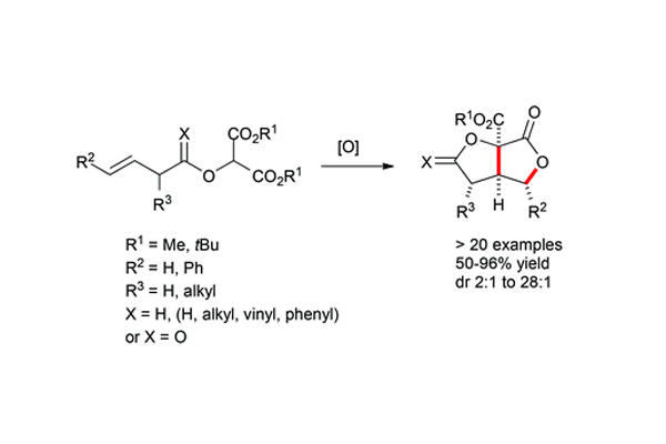 synthesis of bicyclic tetrahydrofurans from linear precursors using manganeseiii acetate